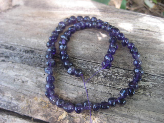 Amethyst Beads protection and purification, release of addictions and Divine connection 3681
